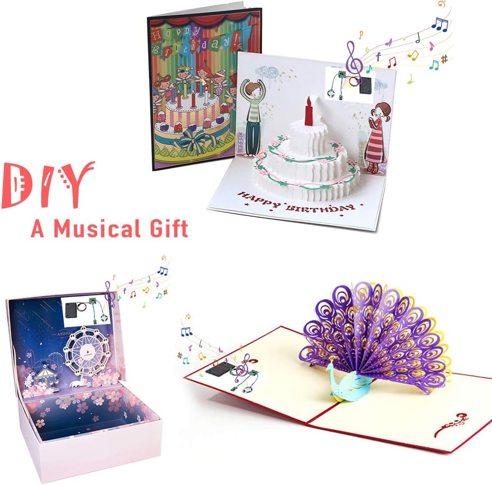 Sound Module Button Control Music Voice Player Programmable Talk Chip Musical 8MB MP3 WAV USB Downloadable with AA Battery Box   USB Cable for DIY Audio Cards Christmas Creative Gift